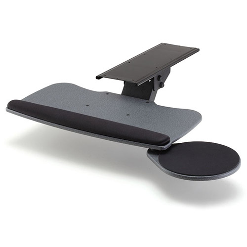 Keyboard Tray (knob mechanism) - with Round Mouse Tray - EGK-700 Keyboard Tray
