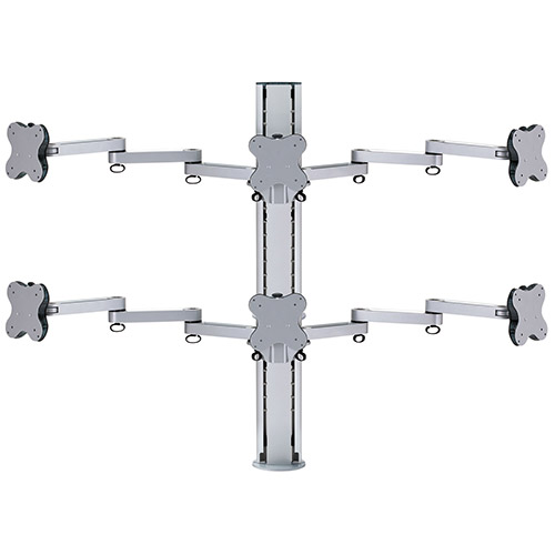 Six Monitor Arms - Clamp or Grommet Mount - Six Monitor Arms EGL-8036 / 8036G