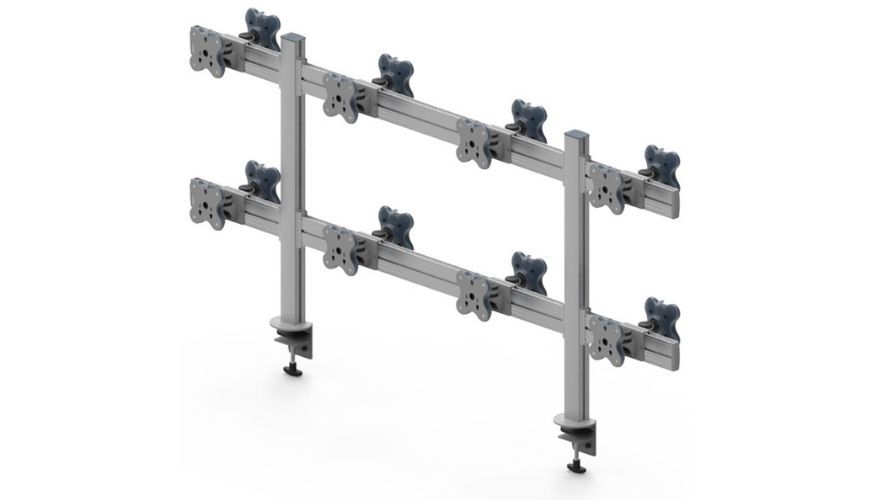 Sixteen Monitor Arms
