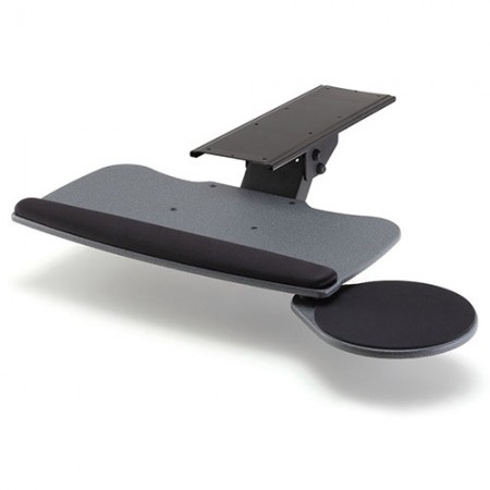 Keyboard Tray (knob mechanism) - with Round Mouse Tray - EGK-700 Keyboard Tray
