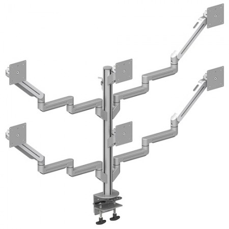 Six Monitor Arms - Clamp or Grommet Mount for Light Duty - Six Monitor Arms EGNA-7036C / 7036G