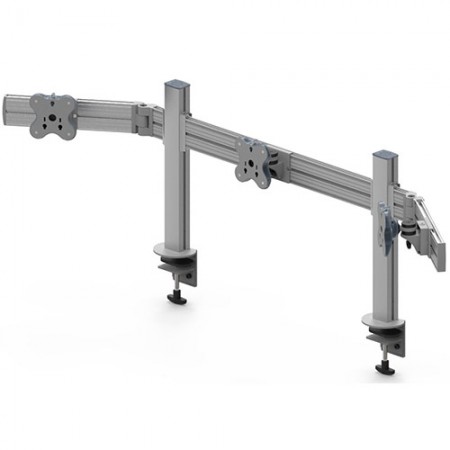 Triple Monitor Arms - Clamp or Grommet Mount - Triple Monitor Arm EGTB-4513W / 4513WG