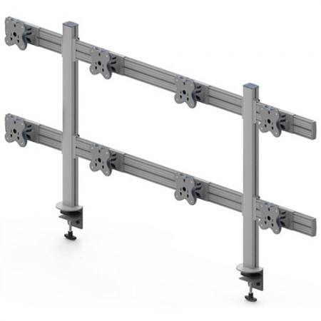Eight Monitor Arms - Clamp or Grommet Mount - Eight Monitor Arms EGTB-8028 / 8028G