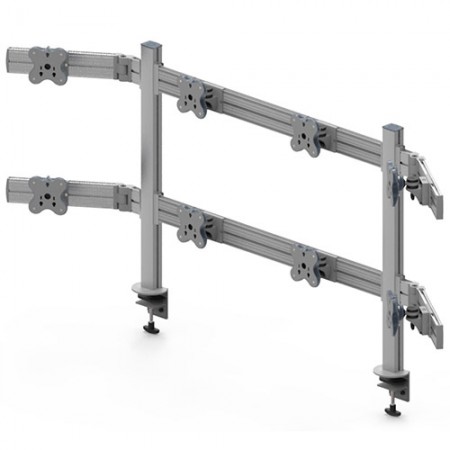 Eight Monitor Arms - Clamp or Grommet Mount - Eight Monitor Arms EGTB-8028W / 8028WG